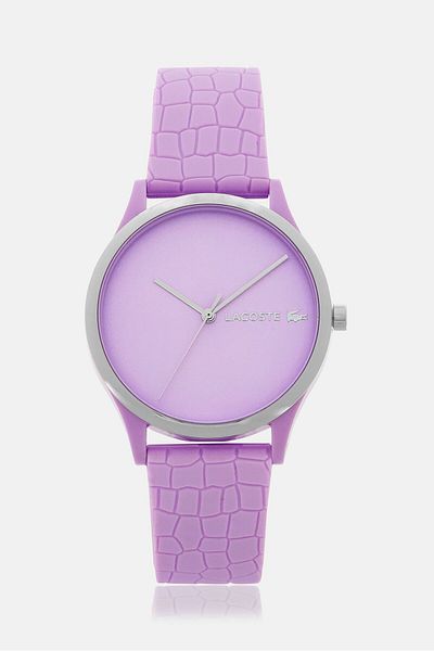 Lacoste Women 2001284 Rubber Strap Watch 35 Mm, Lavender