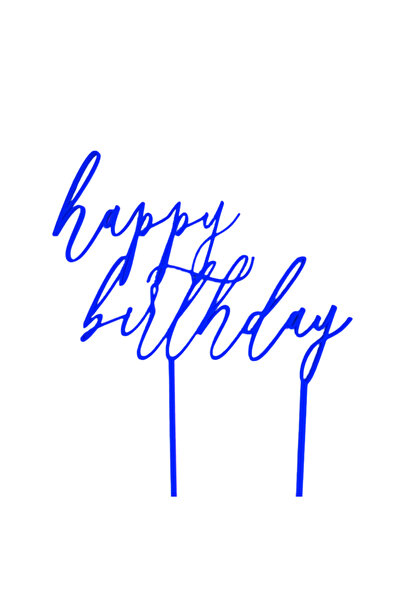 OEM Decoratiune topper tort, "HAPPY BIRTHDAY" happyness, zi de nastere, 19 x ...