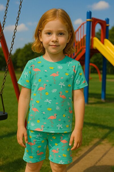 Yalçınoğlu Kids Κοστούμι για κορίτσια I Καλοκαιρινό κοστούμι Πολύχρωμο εμπριμ...