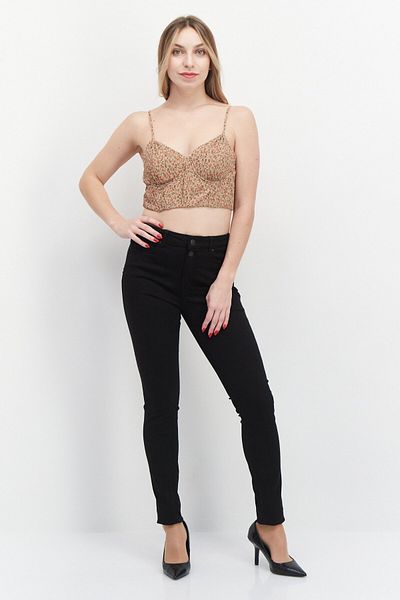 Missguided Women Petite Sweetheart Neck Sleeveless Floral Tank Top, Brown Combo