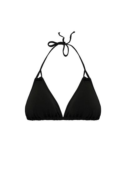 AQUAVİVA Women's Black Stella Halterneck Drawstring Triangle Bikini Set