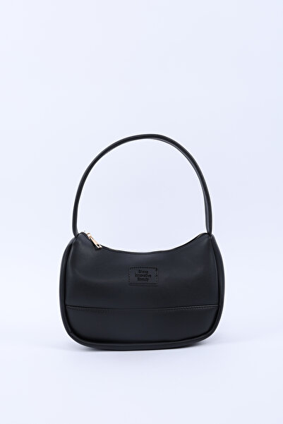 SHAKA Black Shk229 Faux Leather, Zippered Single Compartment, Baguette Model Hand, Arm and Shoulder Bag