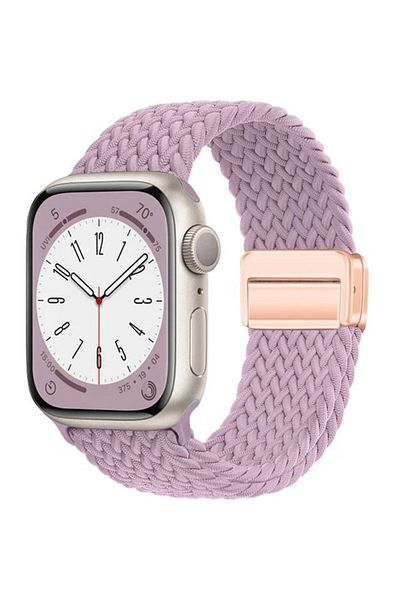 REDz Accessories Solo Loop Strap, Magnetic Closure, Compatible With Apple Watch, Adjustable, Lilac - 44/45/46/49 Mm