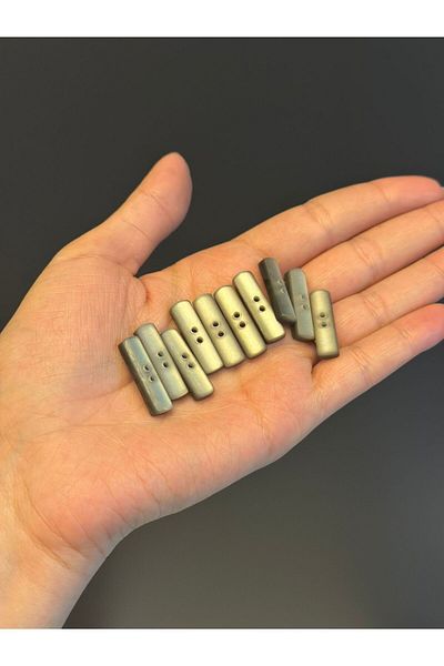 Gönülden Tasarım 10 Pcs 2 cm Gray Pearl Button Set