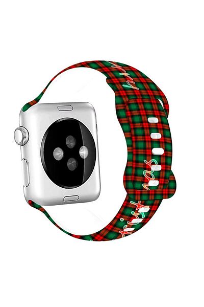 REDz Accessories Christmas Strap, Sport, For Apple Watch, Christmas Collection, Silicone, Red/green - 44/45/46/49 Mm