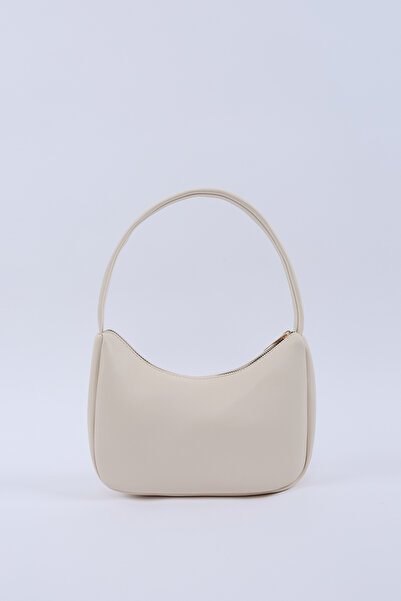 SHAKA Τσάντα χειρός, χεριού και ώμου από τεχνητό δέρμα Krem Shk229, μονόχωρο με φερμουάρ, μοντέλο μπαγκέτα