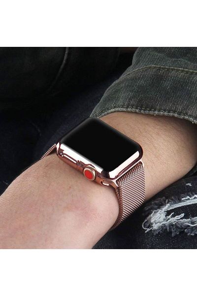 REDz Accessories Full-body Protective Case, Apple Watch, Silicon, Rose - Apple Watch 1/2/3 38mm