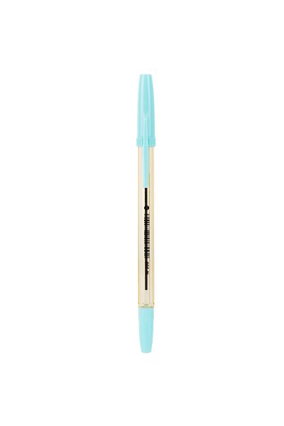 Deli Disposable Ballpoint Pen 0.7mm Pastel Blue Deli
