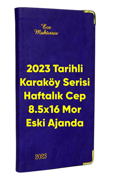 Ece Eski Tarihli Ece Ajandası Karaköy Muhtıra 8,5 cm x 16 cm Çizgili 2024 Haftalık Cep Ajandası