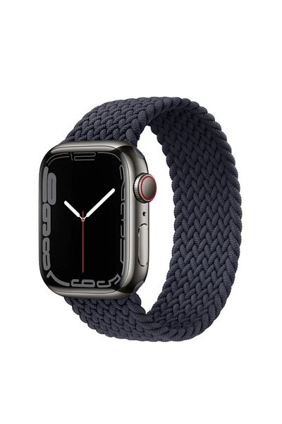 REDz Accessories Solo Loop Strap, Compatible with Apple Watch, Elastic, Petrol Grey - 38/40/41 mm, Very Small