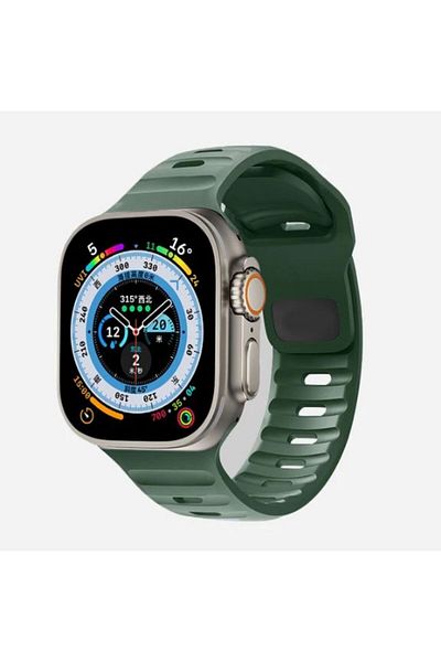 REDz Accessories Athlete Fit, Sport, For Apple Watch, Adjustable, Shockproof, Silicone, Green - 44/45/46/49 Mm