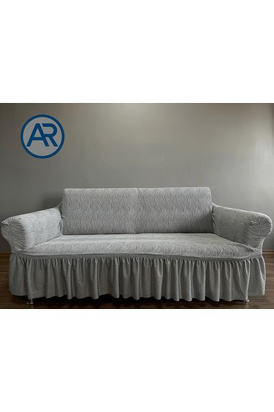ARTUÇ Jacquard Waterway Pattern 3 Person Seat Cover with Elastic Skirt Seat Cover Flexible Fabric Stain Resistant