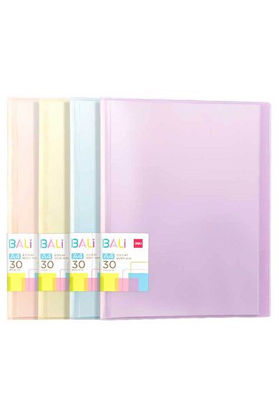 Deli Presentation Folder 30 Sheets Rigid Cover Pastel Bali Colors Deli