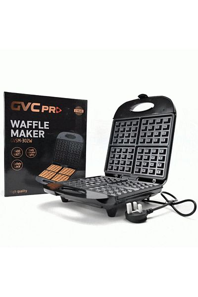 GVC GVC Pro 1400W Black Steel Waffle Maker
