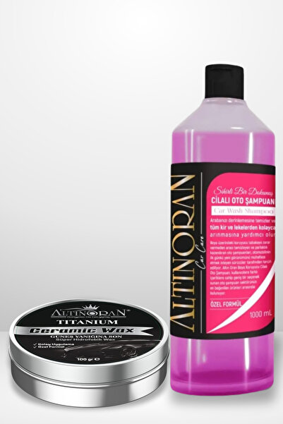 Altınoran Titaium Seramik Wax 100gr & pH Nötr Cilalı Şampuan 1000ml | Boya Ko...