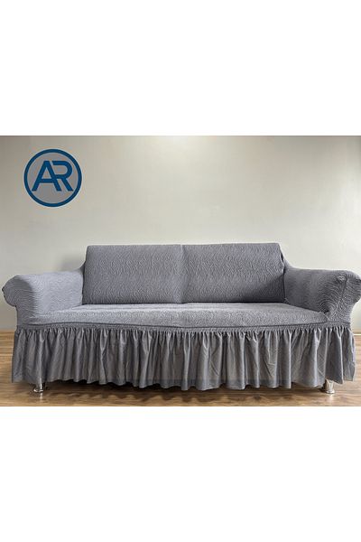ARTUÇ Jacquard Waterway Pattern 3 Person Seat Cover with Elastic Skirt Seat Cover Flexible Fabric Stain Resistant