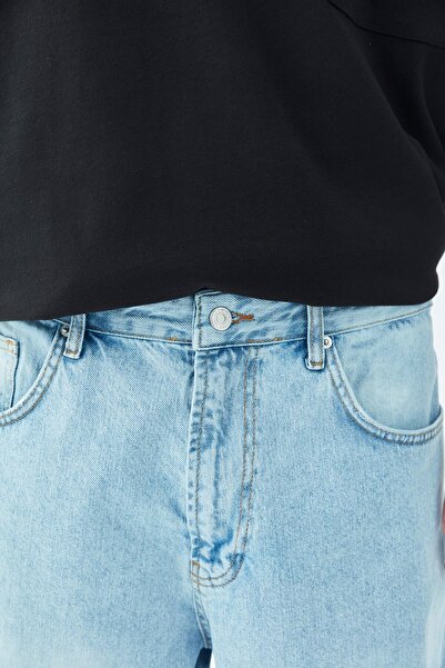 VAMOSCLO oversized Βερμούδες τζιν σορτς μπλε χρώμα-1