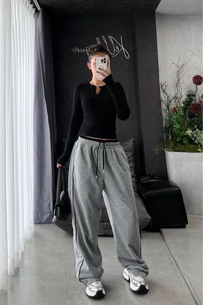DEEFWEAR Y2K Stripe Detail Knitted Trousers Tracksuit