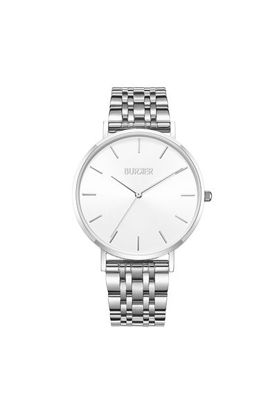 Burker Damenuhr Ruby Silber Weiß