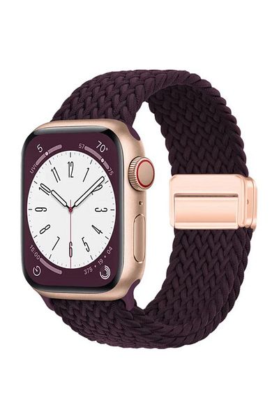 REDz Accessories Solo Loop Strap, Magnetic Closure, Compatible With Apple Watch, Adjustable, Purple - 44/45/46/49 Mm