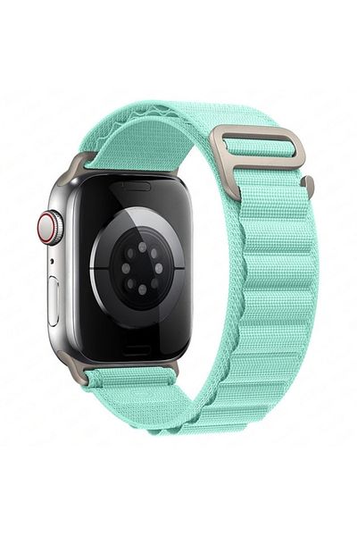 REDz Accessories Curea Alpine, nailon, compatibilă cu Apple Watch, reglabilă, turcoaz - 44/45/46/49 mm