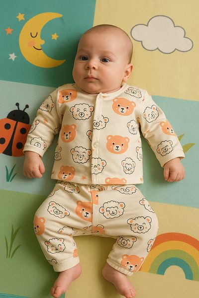 Soft kids Baby Set Teddy Bear Printed