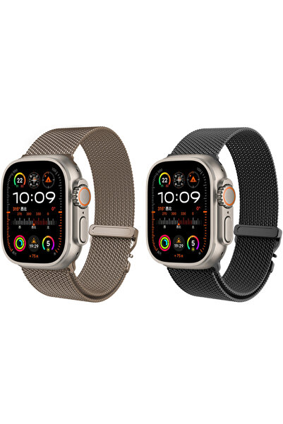 REDz Accessories Λουράκι Milanese Mesh, για Apple Watch, Μεταλλικό Mesh, Ρυθμιζόμενη Αγκράφα, Μαύρο - 44/45/46/49 mm