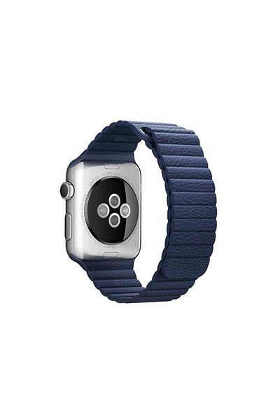 REDz Accessories Leather Strap, Compatible With Apple Watch, Leather Loop, Blue - 38/40/41 Mm