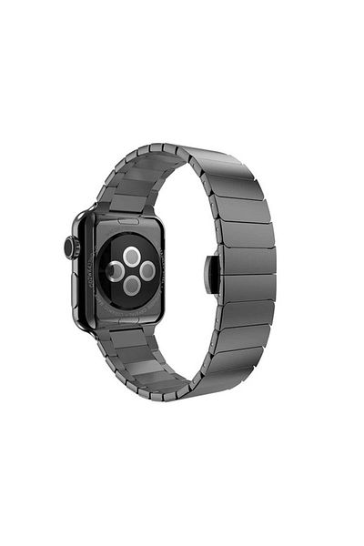 REDz Accessories Metal Link Strap For Apple Watch, Black - 38/40/41 Mm