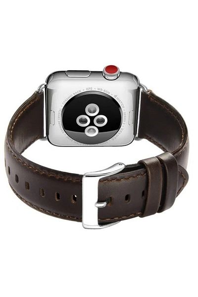 REDz Accessories Vintage Strap Compatible With Apple Watch, Adjustable Closure, Dark Brown - 38/40/41 Mm