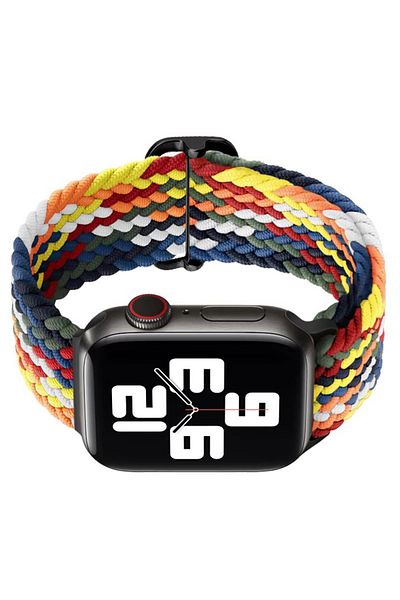 REDz Accessories Solo Loop Strap, Elastic, Apple Watch, Adjustable, Knitted Look, Textile, Multicolor - 38/40/41 Mm