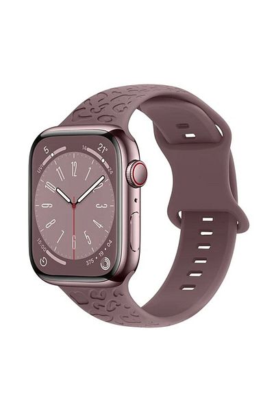 REDz Accessories 3d Animal Print Strap, Silicone For Apple Watch, Adjustable, Engraved, Purple - 44/45/46/49 Mm
