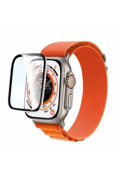 REDz Accessories Hydrogel Film Compatible With Apple Watch Ultra 49mm, Full Protection, Black Edges
