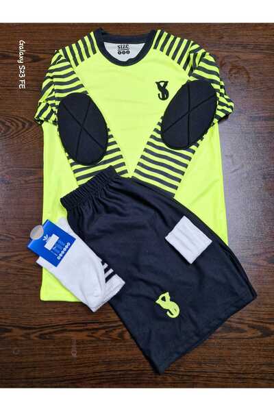 yenteks KOPYA - Kaleci Yeşil Futbol Çocuk Forması 4'Lü Set