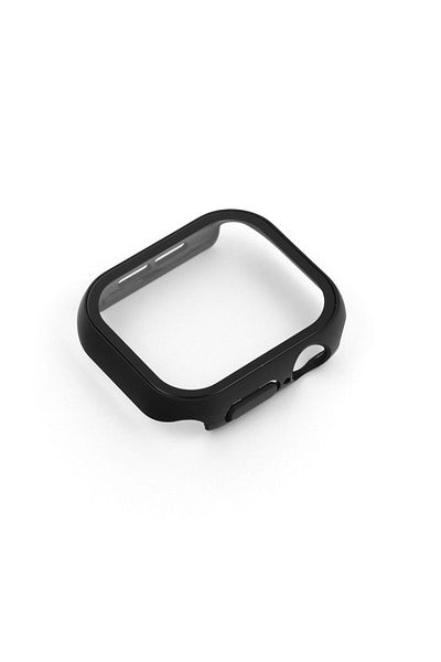 REDz Accessories Glass Protective Case for Apple Watch Series 10- 42mm, Bestsuit, Flexible, Black
