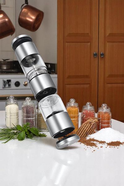 Go İthalat Premium 2 Chamber Spice Salt and Pepper Coffee Grinder Mill Hand Grinder Spice Grinder