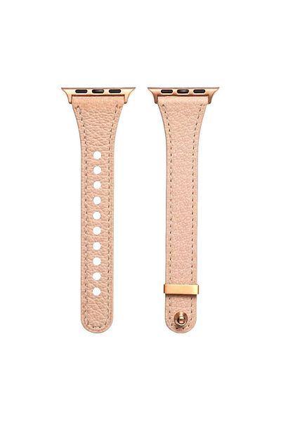 REDz Accessories Curea Eternal Ultra-Subțire, pentru Apple Watch, efect de piele, reglabilă, crem - 38/40/41 mm