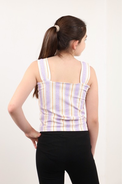 Toontoy Girl's Colorful Striped Undershirt