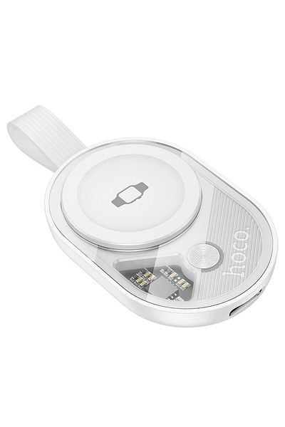 REDz Accessories Încărcător wireless HOCO CW60 pentru Apple Watch și Samsung Watch, 2.5W, alb