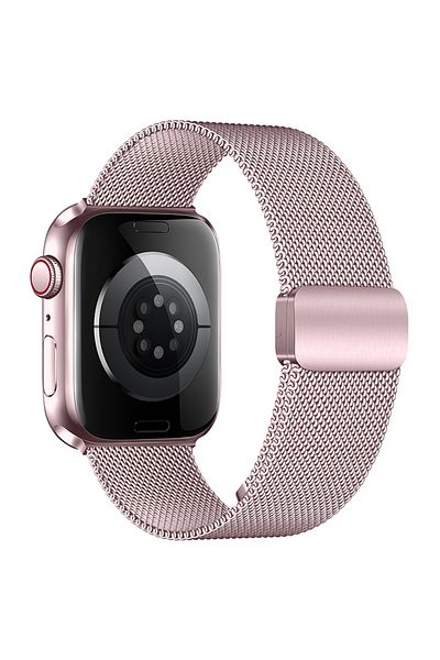 REDz Accessories Hoco Wa26 Strap, Compatible With Apple Watch, Metal Fabric, Magnetic Buckle, Rose - 44/45/46/49 Mm