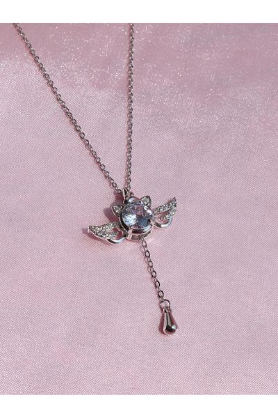 Reorah Collection Unicorn Winged Steel Necklace