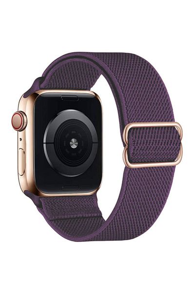 REDz Accessories Elastic Strap, Compatible with Apple Watch, Adjustable, Purple - 44/45/46/49 mm