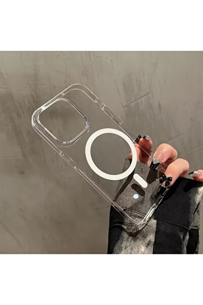 PSGT Apple Iphone 14 Pro Uyumlu Ultra Ince Sert Magsafe Özellikli Şeffaf Kılı...