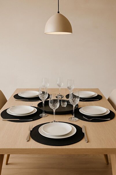 serenadekor American Servis 6'lı set Siyah