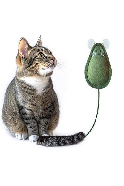 Petish Doğal Keçe Catnipli El Yapımı Fare Kedi Oyuncağı