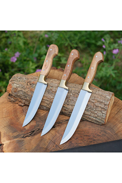 kösemehmet 3 'lü Profesyonel Kesme Bıçağı Seti – Dayanıklı Çelik – Taşıma Çan...