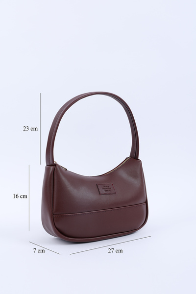 SHAKA Claret Red Shk229 Faux Leather, Single Compartment with Zipper, Baguette Model Hand, Arm and Shoulder Bag