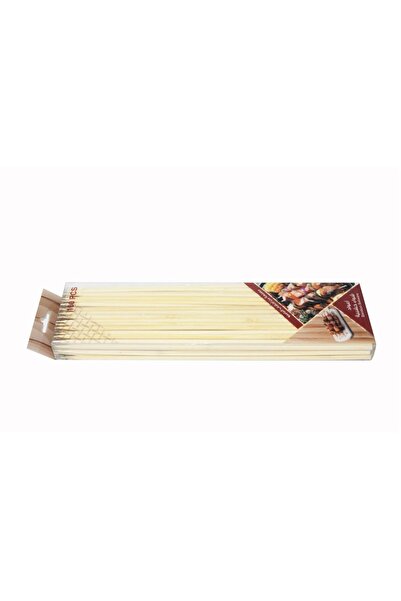 HF 100-piece natural wooden barbecue skewers, 30 cm
