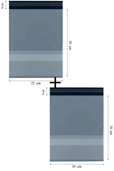 30x38 5cm(100 adet)+35x45 5cm(100 adet) Cepli 200 adet Kargo Poşeti Kargo Paketi