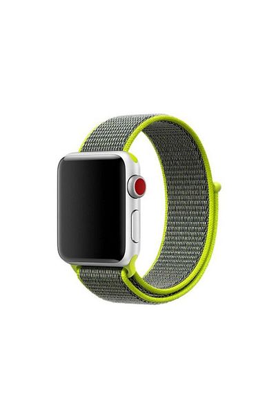 REDz Accessories Sport Strap, Compatible with Apple Watch, Textile, Grey-Green - 44/45/46/49 mm